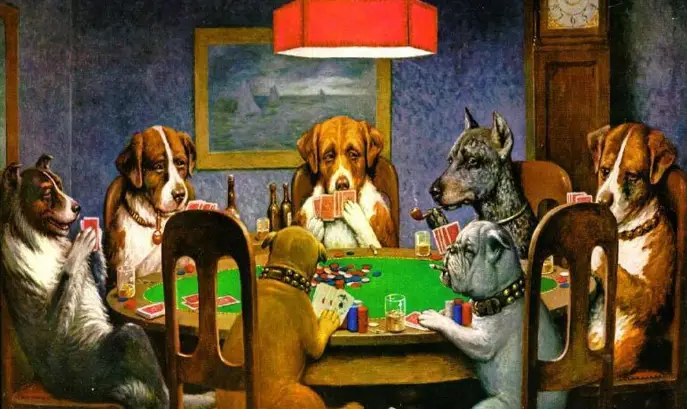 The Art Market for Dogs Playing Poker